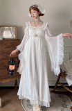 Lyandra Antique -The Poem of Stars and The Moon- Palace Empire Princess Vintage Classic Lolita OP Dress Full Set and Long Tulle Cape