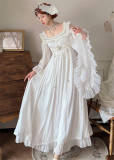Lyandra Antique -The Poem of Stars and The Moon- Palace Empire Princess Vintage Classic Lolita OP Dress Full Set and Long Tulle Cape