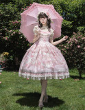 Honey Machine -Deer Park- Pink Sweet Classic Lolita JSK and Accessories