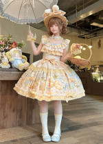 B.Dolly -Pineapple Soda- Sweet Lolita JSK, Apron and Accessories