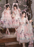 Peach Blossoms and Spring Kites - Sweet Chinese Qi Lolita JSK, Blouse and Accessories