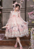 Peach Blossoms and Spring Kites - Sweet Chinese Qi Lolita JSK, Blouse and Accessories