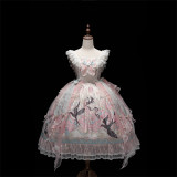 Peach Blossoms and Spring Kites - Sweet Chinese Qi Lolita JSK, Blouse and Accessories