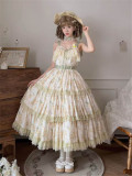 Ripple Green - Casual Daily Lolita JSK and Accessories