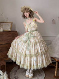 Ripple Green - Casual Daily Lolita JSK and Accessories
