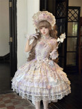 Misty Pears and Crabapples - Sweet Princess Lolita JSK, Bonnet and A Back Bow Tailing