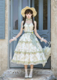 Ripple Green - Casual Daily Lolita JSK and Accessories