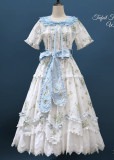 DayRabbit -Clover Blossom Letters- Classic Casual Simple Daily Lolita OP Dress and Accessories