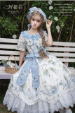 DayRabbit -Clover Blossom Letters- Classic Casual Simple Daily Lolita OP Dress and Accessories