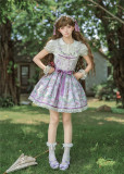 TwilightCrush -Grape Pastoral- Sweet Casual Simple Daily Lolita JSK and Salopettes