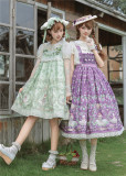 TwilightCrush -Grape Pastoral- Sweet Casual Simple Daily Lolita JSK and Salopettes
