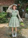 TwilightCrush -Grape Pastoral- Sweet Casual Simple Daily Lolita JSK and Salopettes