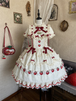 Sweet Berry Tea Party - Cute Sweet Lolita JSK, OP Dress and Accessories