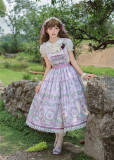 TwilightCrush -Grape Pastoral- Sweet Casual Simple Daily Lolita JSK and Salopettes