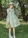 TwilightCrush -Grape Pastoral- Sweet Casual Simple Daily Lolita JSK and Salopettes