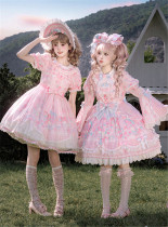 Flowers and Pearl Box -My Melody- Gorgeous Embroidered Sweet Lolita OP Dress, JSK and Accessories