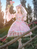 Flowers and Pearl Box -My Melody- Gorgeous Embroidered Sweet Lolita OP Dress, JSK and Accessories