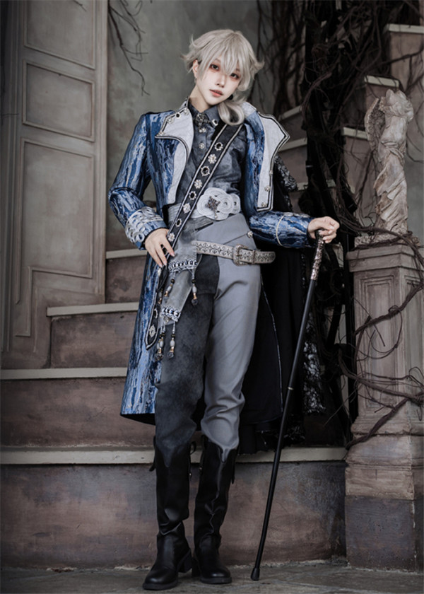 YourHighness -Wings of Silver- European Retro Style Prince Ouji Lolita Jacket Coat, Blouse, Pants, Cape and Accessories
