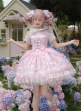 Flowers and Pearl Box -My Melody- Gorgeous Embroidered Sweet Lolita OP Dress, JSK and Accessories