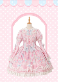 Flowers and Pearl Box -My Melody- Gorgeous Embroidered Sweet Lolita OP Dress, JSK and Accessories