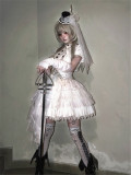 Milu Orig -Fallen Plume- Boystyle Military Ouji Embroidery Dress, Jacket, Blouse, Skirt and Accessory Set