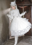 Milu Orig -Fallen Plume- Boystyle Military Ouji Embroidery Dress, Jacket, Blouse, Skirt and Accessory Set