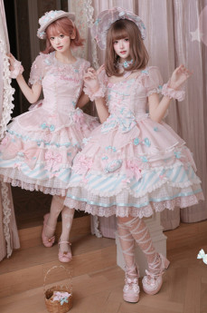 Dream Land -Candy Tribe- Cake Sweet Lolita JSK, OP Dress, Blouse and Accessories