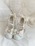 Round Toes Star Buckle Angel Wing Decor Bow Lace Ankle Strap Platform High Heels Sweet Classic Princess Lolita Shoes