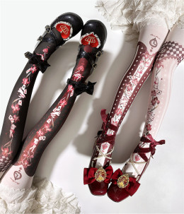Red Maria -Iris Alice- Sweet Christmas Lolita Tights