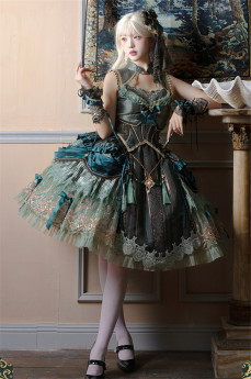 Star Cat -Zhulong's Spirit- Elegant Chinese Qi Lolita JSK and Accessories