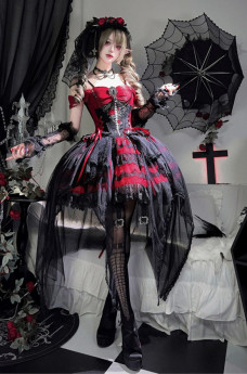 Unknown Star -Eternal Dragonbone Thorns- Gothic Lolita JSK and Necklace
