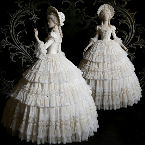 Gathered Whispers - Long Floor Length Super Puffy Level Ball Gown Tulle Lace Prom Wedding Princess Lolita Petticoat Underskirt