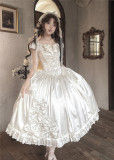 Silver Satin Box - Elegant Casual Classic Lolita OP Dress