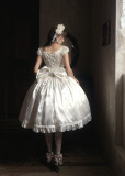 Silver Satin Box - Elegant Casual Classic Lolita OP Dress