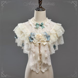 Twins Bear -Antique Gemstone Fragrance- Classic Vintage Tea Party Palace Princess Lolita Cape Bolero