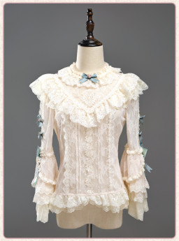 Twins Bear -Antique Gemstone Fragrance- Classic Vintage Tea Party Palace Princess Lolita Blouse