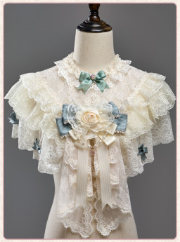 Twins Bear -Antique Gemstone Fragrance- Classic Vintage Tea Party Palace Princess Lolita Cape Bolero
