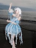 Unknown Star -Dreaming Jellyfish- Sweet Lolita JSK with Arm Sleeves