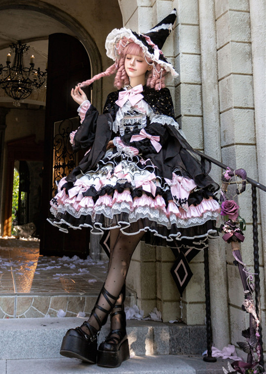 FelinaeCookieLolita -The Witch's Pawnshop- Gothic Sweet Lolita JSK Full Set
