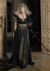 Queen Swords -Aeloti's Love Poem- High Waist Painting Palace Empire Retro Classic Vintage Lolita OP Dress, Shawl and Bag