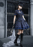 Milu Orig -Cold Call- Music Embroidery Gothic Ouji Lolita OP Dress