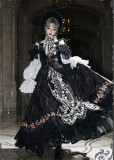 Neo Ludwig -Primrose and Lily- Velvet Classic Lolita Skirt