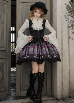 Colorful Windows - Gothic Lolita JSK, Blouse and Lace Necktie