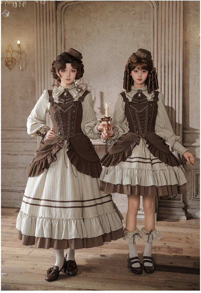US$ 102.99 - Withpuji -At Sunset- Ruffle Classic Lolita Dress Set