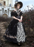 Neo Ludwig -Primrose and Lily- Velvet Classic Lolita Skirt