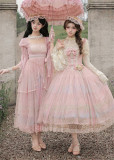 Withpuji -Spring in Giverny- Daily Wear Painting Casual Simple Empire Lolita OP and Classic Lolita JSK Dress