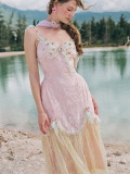 LaceMade -Coral Land of Oz- French Retro Pink Prom Homecoming Birthday Party Daily Wear Simple Casual Lolita Dress