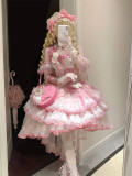 Mengheshaonv -Sakura Confession- Pink Ballet Sweet Lolita JSK Set