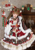 Passionate Snow Night - New Year Christmas Sweet Lolita JSK, Cape, Fur Petticoat and Accessories