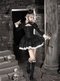 Withpuji -Klein- Ruffle Gothic Lolita Dress Set